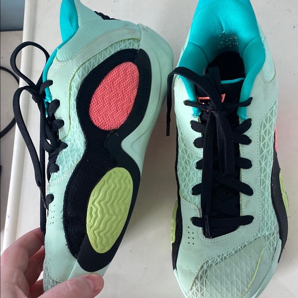 Jason Tatum basketball Mint and Black Lace-Up Sneakers - Picture 7 of 8